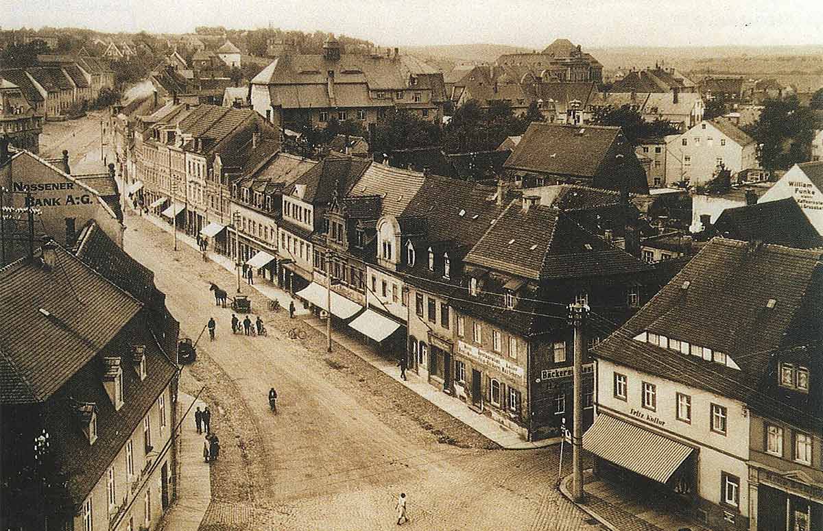 Markt in Nossen, Aufnahme um 1920